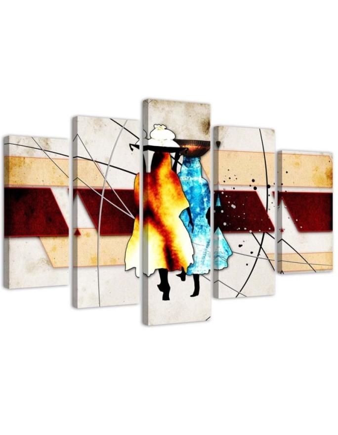 Retro modern Canas painting African women for wall | FEEBY