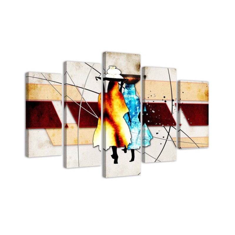 Retro modern Canas painting African women for wall | FEEBY