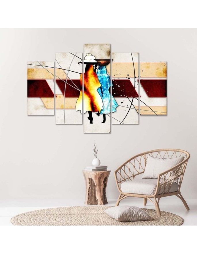 Retro modern Canas painting African women for wall | FEEBY