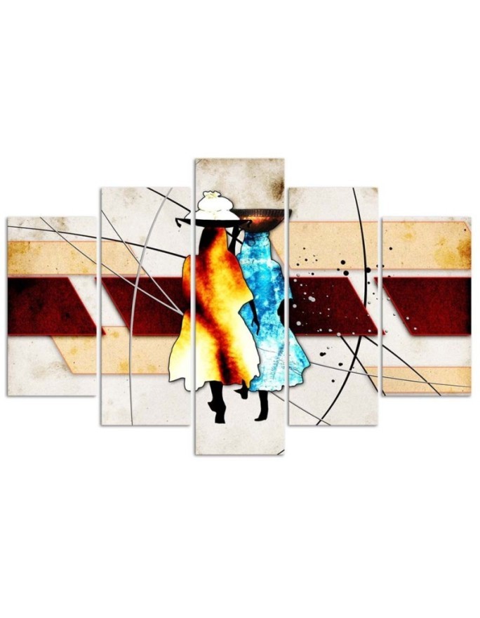 Retro modern Canas painting African women for wall | FEEBY