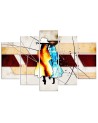 Retro modern Canas painting African women for wall | FEEBY