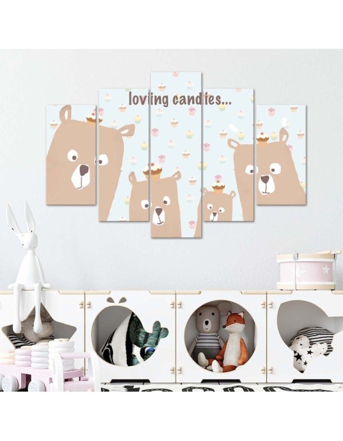 Children's boho painting Loving candies | FEEBY