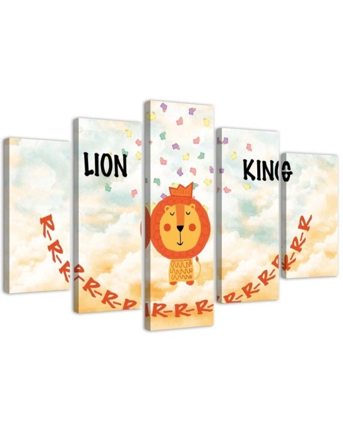 Lion King 5-part picture for children's room for the wall | FEEBY