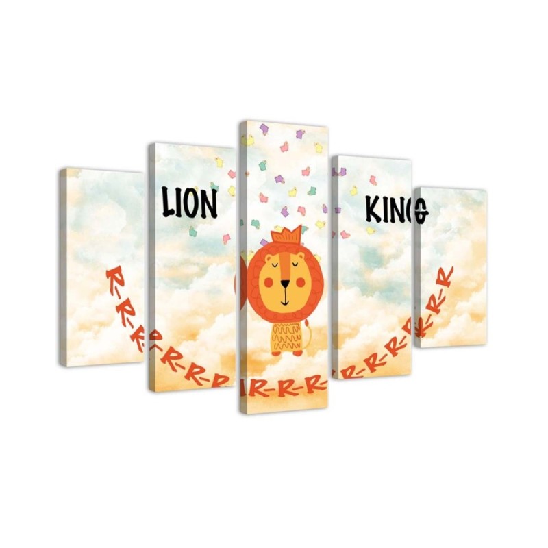 Lion King 5-part picture for children's room for the wall | FEEBY