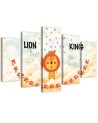 Lion King 5-part picture for children's room for the wall | FEEBY