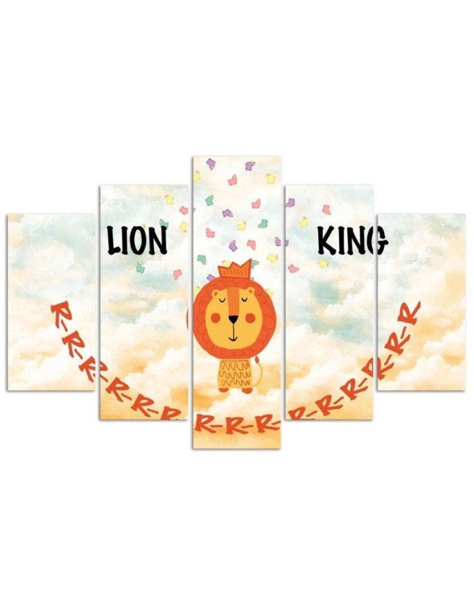 Lion King 5-part picture for children's room for the wall | FEEBY
