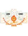Lion King 5-part picture for children's room for the wall | FEEBY