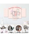 Baby elephant painting Loving candies elephant | FEEBY