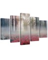 Children's room wall art painting Fog over the glade landscape | FEEBY