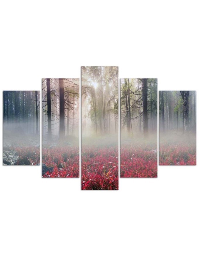 Children's room wall art painting Fog over the glade landscape | FEEBY