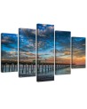 Wall painting for living room Sunset on the pier | FEEBY