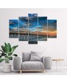 Wall painting for living room Sunset on the pier | FEEBY