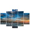 Wall painting for living room Sunset on the pier | FEEBY
