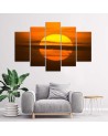 Sunset canvas painting 5 parts for living room | FEEBY