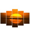 Sunset canvas painting 5 parts for living room | FEEBY
