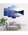 Canvas painting Fog over the lake for living room | FEEBY