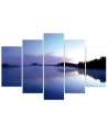 Canvas painting Fog over the lake for living room | FEEBY