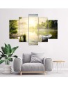 Sunrise over the lake modern wall artpainting | FEEBY