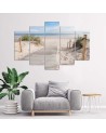 Beach sea landscape canvas painting for living room for wall | FEEBY