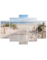 Beach sea landscape canvas painting for living room for wall | FEEBY