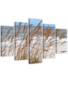 Reeds by the sea canvas painting for living room, bedroom | FEEBY