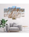 Reeds by the sea canvas painting for living room, bedroom | FEEBY