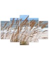 Reeds by the sea canvas painting for living room, bedroom | FEEBY