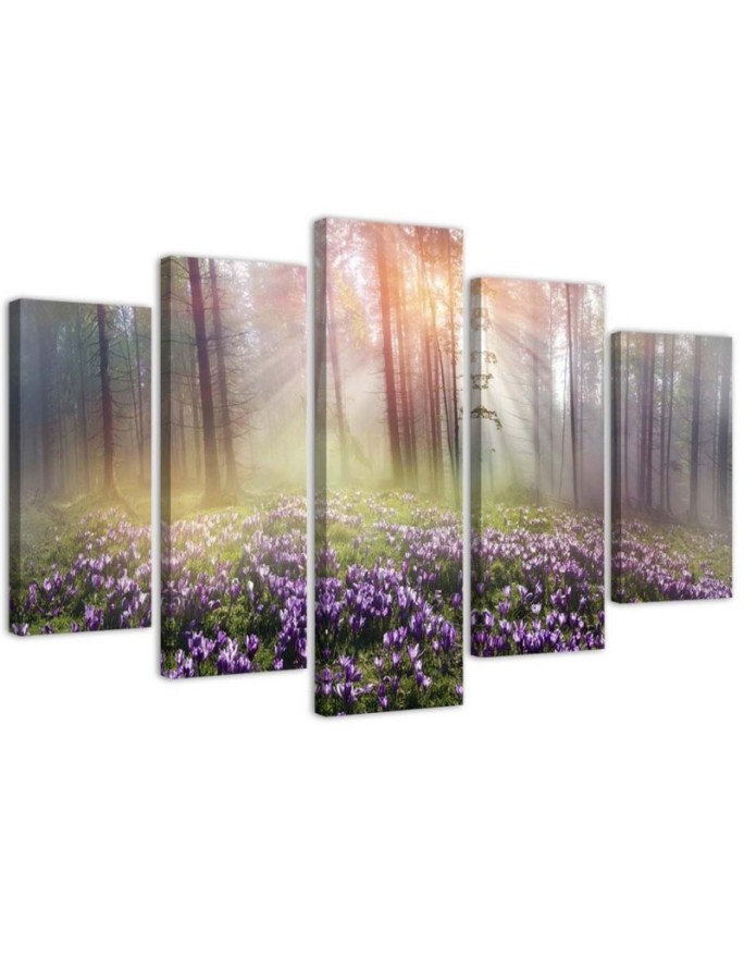 Canvas print Misty forest...