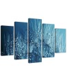 5 Piece Dandelion Blue modern bedroom wall art painting | FEEBY
