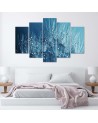 5 Piece Dandelion Blue modern bedroom wall art painting | FEEBY