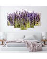 Lavender flowers paintings for living room, room on canvas | FEEBY
