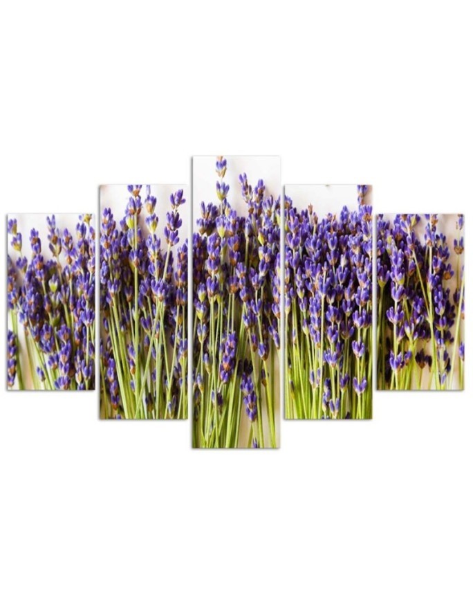 Lavender flowers paintings for living room, room on canvas | FEEBY