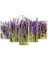 Lavender flowers paintings for living room, room on canvas | FEEBY