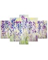 Canvas print Purple field flowers wall painting for room | FEEBY