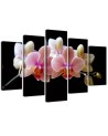 Pink orchid - wall art painting for the hallway | FEEBY
