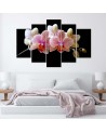 Pink orchid - wall art painting for the hallway | FEEBY