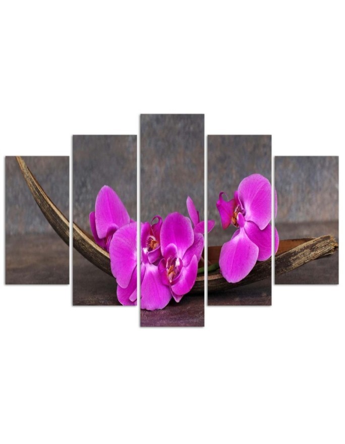 Canvas print for living room spa Purple orchids | FEEBY