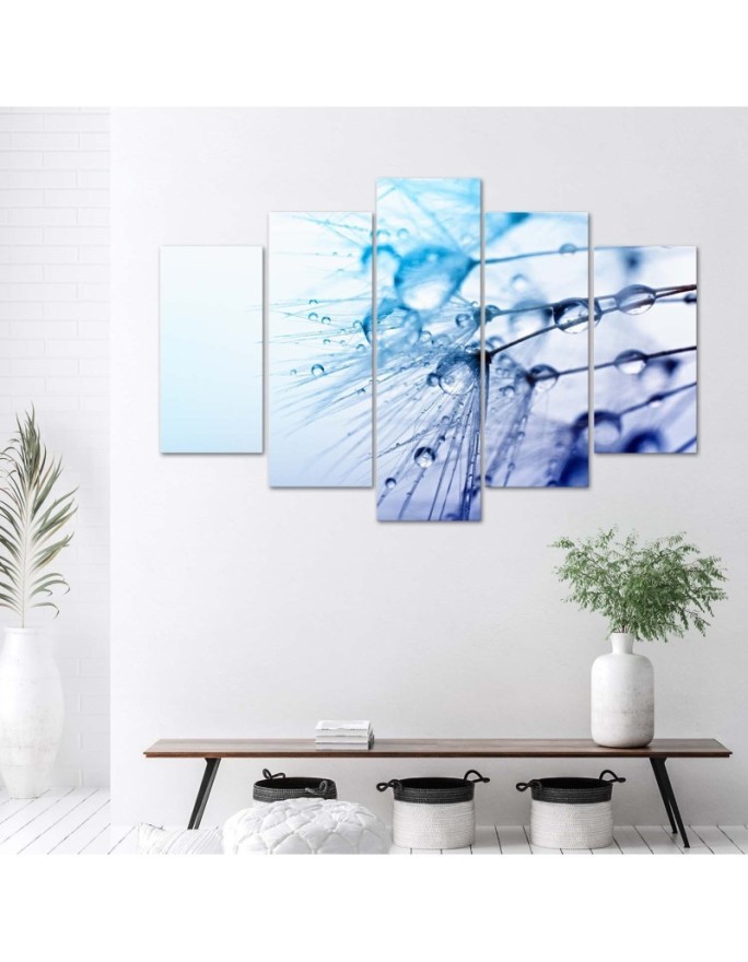 Canvas print Turquoise Dandelion for living room | FEEBY