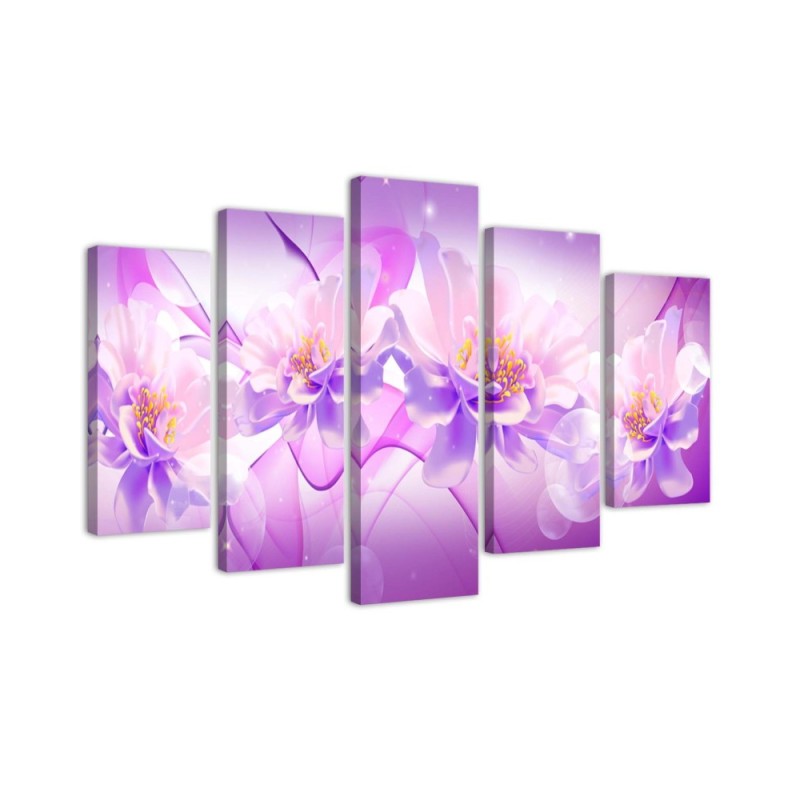 Canvas painting Purple flower composition | FEEBY
