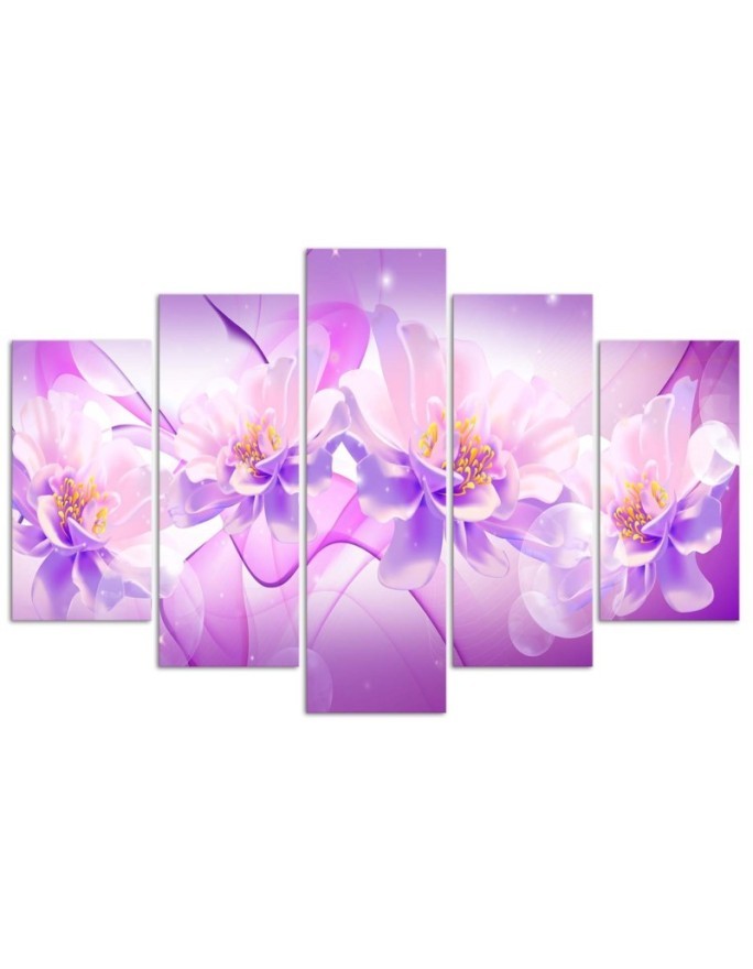Canvas painting Purple flower composition | FEEBY