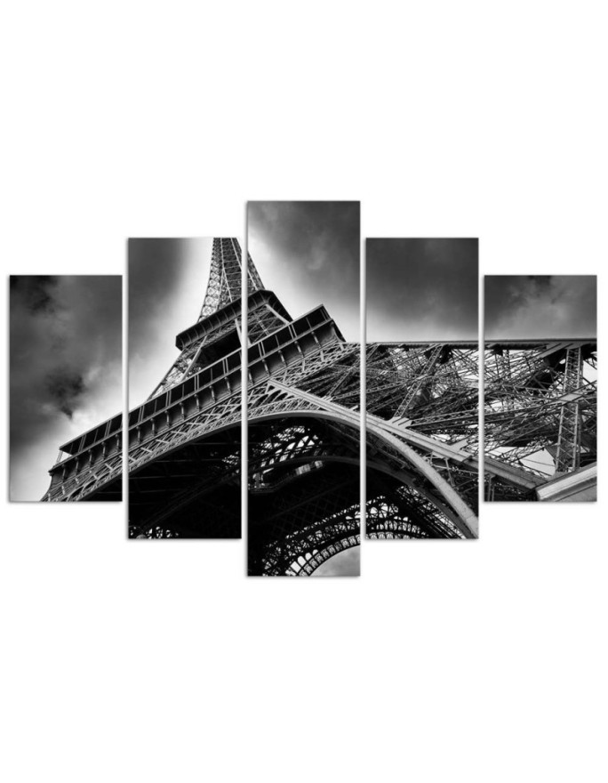 Canvas print for living room, dining room Eiffel Tower Paris black and white | FEEBY