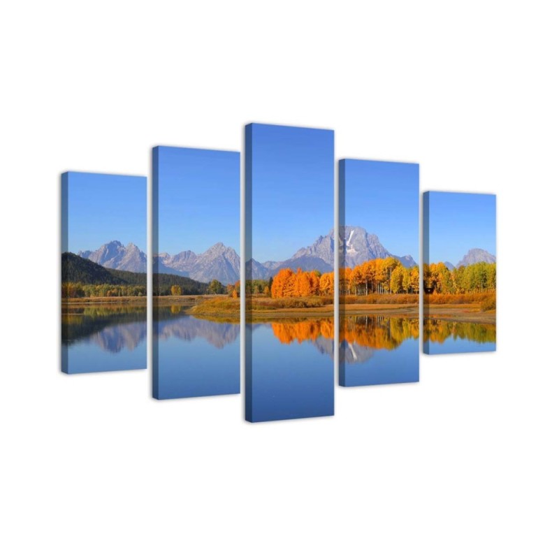 Prints on canvas Grand Teton National Park 5 Piece  | FEEBY