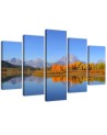 Prints on canvas Grand Teton National Park 5 Piece  | FEEBY