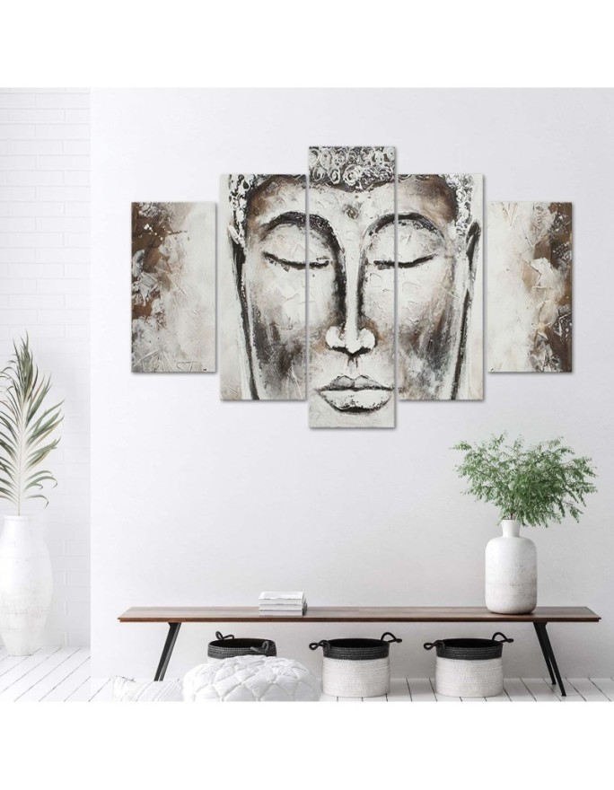 Buddha's head Canvas paintings for hallway wall | FEEBY