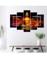 Modern Canvas painting Golden Buddha for living room spa | FEEBY