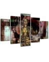 Wall painting Golden Buddha on abstract background for living room | FEEBY