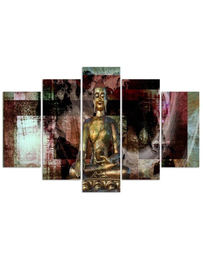 Wall painting Golden Buddha on abstract background for living room | FEEBY
