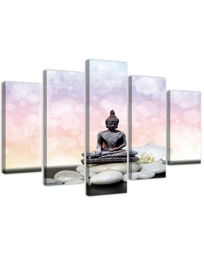 Buddha on pink background for bedroom, beauty salon | FEEBY