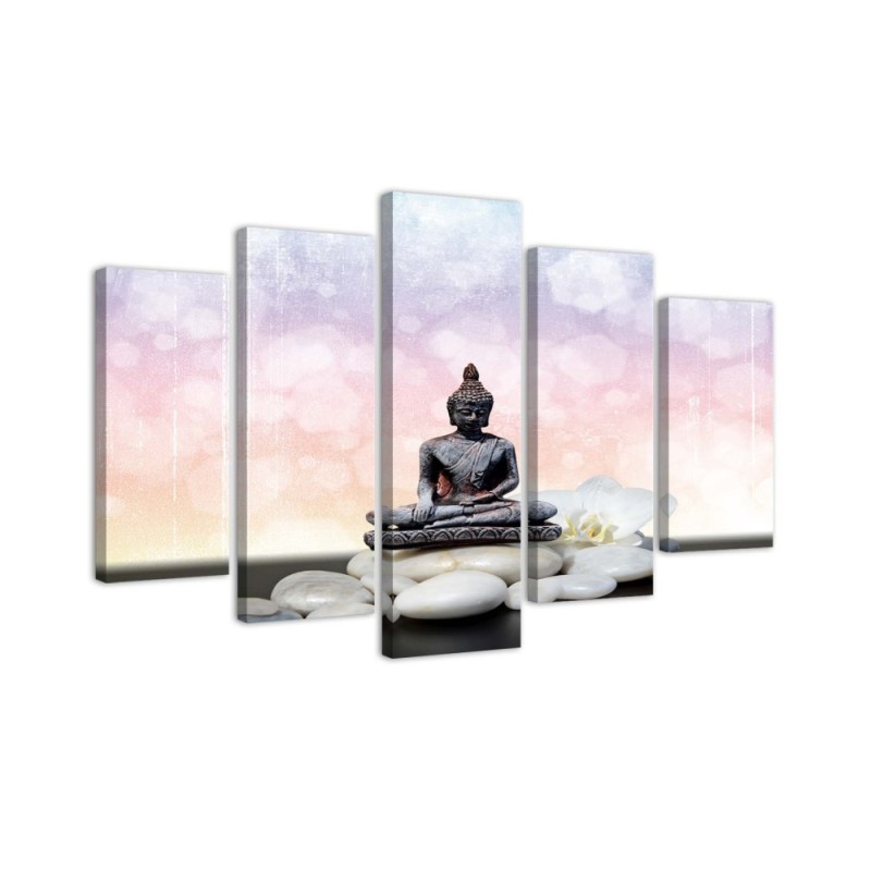 Buddha on pink background for bedroom, beauty salon | FEEBY