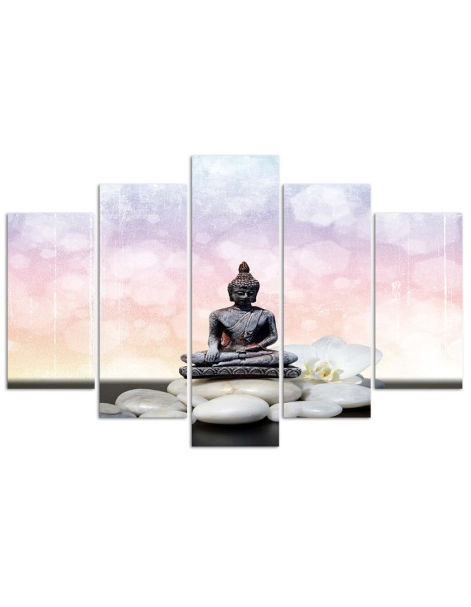 Buddha on pink background for bedroom, beauty salon | FEEBY